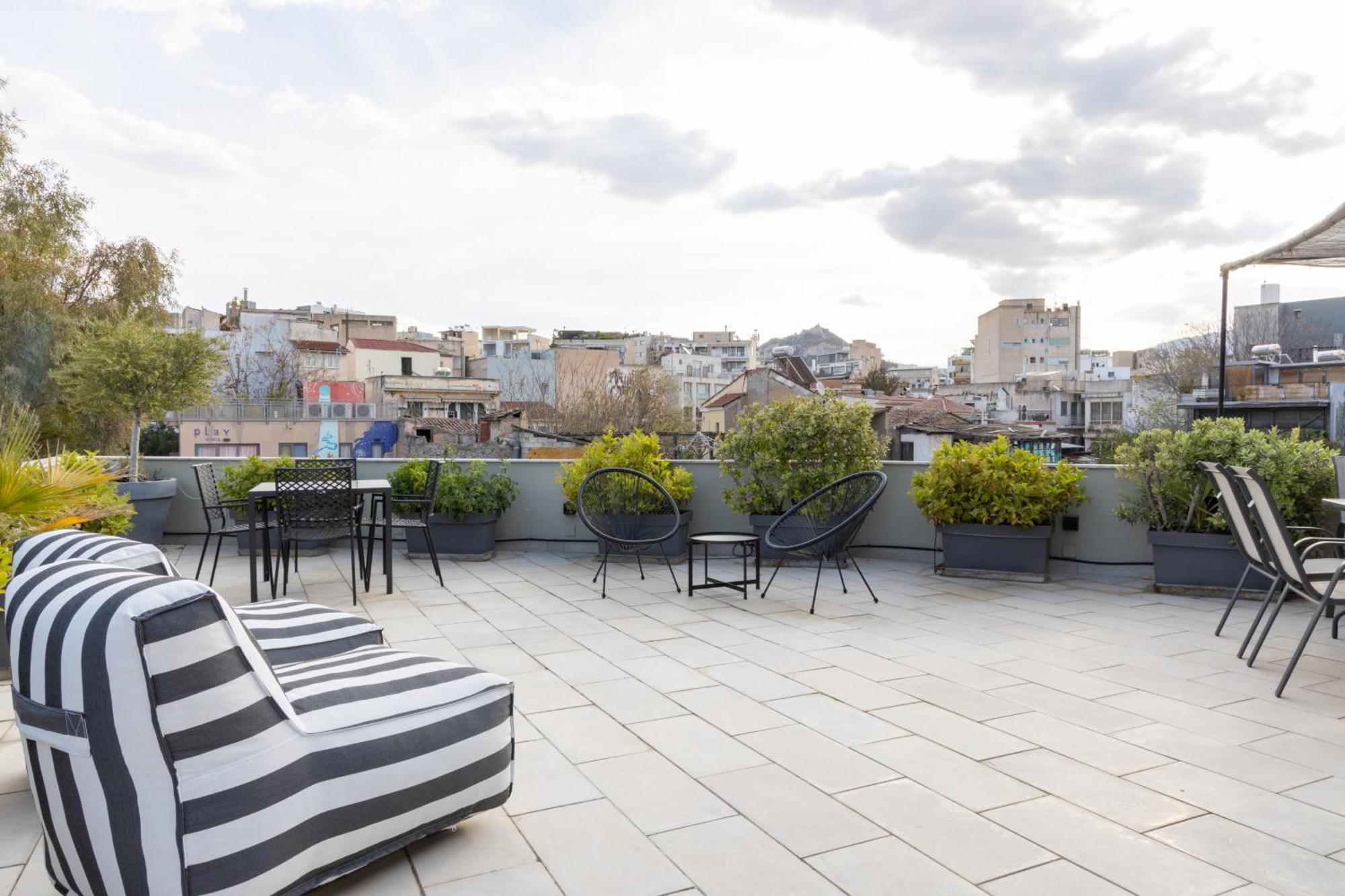 85 Sqm In The Heart Of Athens Shared Rooftop Deck Exterior photo